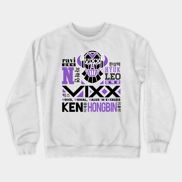 VIXX Collage Crewneck Sweatshirt by skeletonvenus